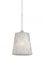  X-5125GL-SN - Besa Pendant For Multiport Canopy Nico 4 Satin Nickel Stone Glitter 1x35W Halogen