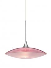  X-6294RD-LED-SN - Besa Pendant For Multiport Canopy Spazio Satin Nickel Red/Frost 1x5W LED