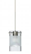  X-6524EC-SN - Besa Pendant For Multiport Canopy Scope Satin Nickel Clear/Frost 1x50W Halogen Mr16