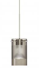  X-6524ES-SN - Besa Pendant For Multiport Canopy Scope Satin Nickel Smoke/Frost 1x50W Halogen Mr16