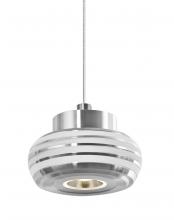  X-FLOW00-FRFR-LED-SN - Besa, Flower Cord Pendant For Multiport Canopy, Frost/Frost, Satin Nickel Finish, 1x3