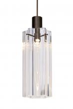  X-ICE7CL-LED-BR - Besa Ice 7 Pendant for Multiport Canopy, Clear Glass, Bronze Finish, 1x3W LED