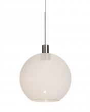  X-NEWTON8MW-LED-SN - Besa, Newton 8 Cord Pendant for Multiport Canopy, Milky White, Satin Nickel Finish, 1