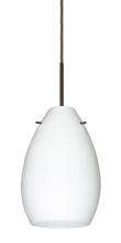  1BC-171307-HAL-BR - Besa Pera 6 Pendant Bronze Opal Matte 1x40W Halogen