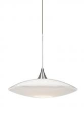  1XP-629406-SN - Besa Pendant Spazio Satin Nickel Opal Glossy 1x50W Halogen