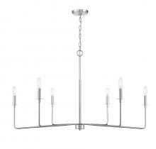  1-2221-6-109 - Salerno 6-Light Chandelier in Polished Nickel