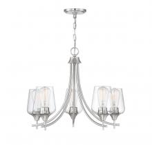  1-4032-5-SN - Octave 5-Light Chandelier in Satin Nickel