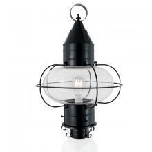  1510-BL-CL - Classic Onion Outdoor Post Light - Black with Clear Glass