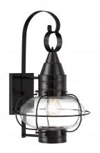  1512-BL-CL - Classic Onion Outdoor Wall Light - Black with Clear Glass