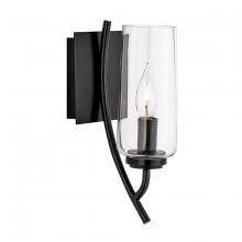  8153-ADB-CL - Tulip Sconce - Acid Dipped Black