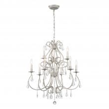  5019-OS-CL-MWP - Ashton 9 Light Hand Cut Crystal Olde Silver Chandelier