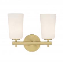  COL-102-AG - Colton 2 Light Aged Brass Sconce