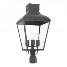  DUM-9808-GE - Dumont 3 Light Graphite Outdoor Post