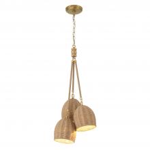  JAC-10507-SG - Jace 3 Light LED Soft Gold Mini Pendant