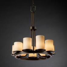 Justice Design Group CNDL-8766-14-AMBR-DBRZ - Dakota 9-Light Ring Chandelier