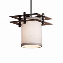  FAB-8165-10-WHTE-DBRZ-BKCD - Metropolis 1-Light Small Pendant (2 Flat Bars)