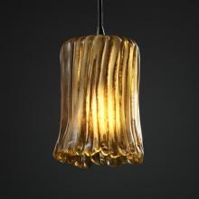 Justice Design Group GLA-8815-16-AMBR-CROM-RIGID - Mini 1-Light Pendant