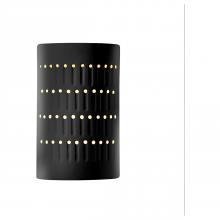  CER-2285-BLK-LED1-1000 - Small LED Cactus Cylinder - Open Top & Bottom