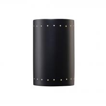  CER-5290W-CRB-LED1-1000 - Large ADA LED Cylinder w/ Perfs - Closed Top (Outdoor)