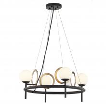  FSN-4225-OPAL-MBBR - Halo 4-Light Chandelier