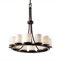  POR-8763-10-WFAL-DBRZ-LED12-8400 - Dakota 12-Light Ring LED Chandelier (Tall)