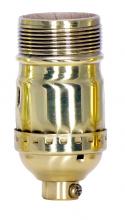  80/1446 - Standard Keyless Socket; 1/8 IPS; 3 Piece Stamped Solid Brass; Polished Brass Finish; 660W; 250V