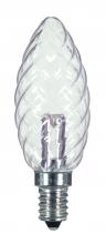  S9155 - 1 Watt LED; BA9 1/2; Clear; 2700K; Candelabra base; 120 Volt; Carded