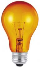  344300 - 25W A19 Incandescent Transparent Amber E26 (Medium) Base, 120 Volt, Box