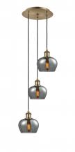 Innovations Lighting 113B-3P-AB-G93 - Fenton - 3 Light - 13 inch - Antique Brass - Cord Hung - Multi Pendant