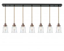  127BK-10CR-2H-AC-G182 - Winchester - 7 Light - 48 inch - Matte Black - Cord hung - Linear Pendant