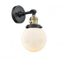  203SW-BAB-G201-6 - Beacon - 1 Light - 6 inch - Black Antique Brass - Sconce