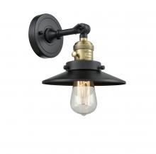  203SW-BAB-M6 - Railroad - 1 Light - 8 inch - Black Antique Brass - Sconce