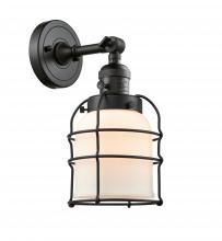 Innovations Lighting 203SW-BK-G51-CE - Bell Cage - 1 Light - 6 inch - Matte Black - Sconce