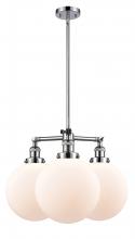  207-PC-G201-10-LED - Beacon - 3 Light - 24 inch - Polished Chrome - Stem Hung - Chandelier