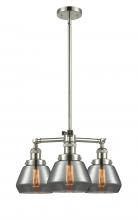  207-PN-G173-LED - Fulton - 3 Light - 22 inch - Polished Nickel - Stem Hung - Chandelier