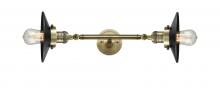 Innovations Lighting 208L-AB-M6-LED - Railroad - 2 Light - 8 inch - Antique Brass - Bath Vanity Light