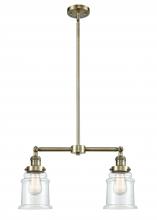  209-AB-G182-LED - Canton - 2 Light - 21 inch - Antique Brass - Stem Hung - Island Light