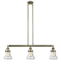  213-AB-G194-LED - Bellmont - 3 Light - 39 inch - Antique Brass - Stem Hung - Island Light