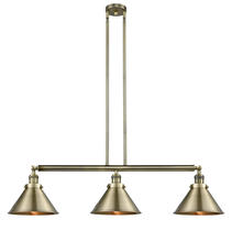  213-AB-M10-AB-LED - Briarcliff - 3 Light - 43 inch - Antique Brass - Stem Hung - Island Light