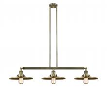  213-AB-MFR-AB-12-LED - Appalachian - 3 Light - 45 inch - Antique Brass - Stem Hung - Island Light