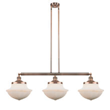  213-AC-G541 - Oxford - 3 Light - 42 inch - Antique Copper - Stem Hung - Island Light