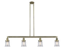  214-AB-G182S - Canton - 4 Light - 51 inch - Antique Brass - Stem Hung - Island Light