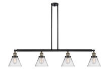  214-BAB-G42 - Cone - 4 Light - 52 inch - Black Antique Brass - Stem Hung - Island Light