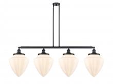  214-BK-G661-12 - Bullet - 4 Light - 50 inch - Matte Black - Stem Hung - Island Light