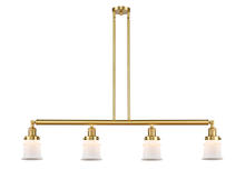  214-SG-G181S - Canton - 4 Light - 51 inch - Satin Gold - Stem Hung - Island Light