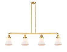  214-SG-G191 - Bellmont - 4 Light - 51 inch - Satin Gold - Stem Hung - Island Light