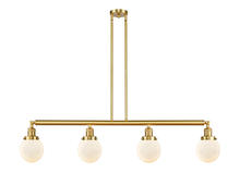  214-SG-G201-6 - Beacon - 4 Light - 51 inch - Satin Gold - Stem Hung - Island Light