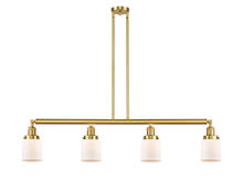  214-SG-G51 - Bell - 4 Light - 50 inch - Satin Gold - Stem Hung - Island Light