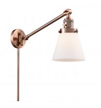  237-AC-G61 - Cone - 1 Light - 8 inch - Antique Copper - Swing Arm