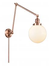  238-AC-G201-8 - Beacon - 1 Light - 8 inch - Antique Copper - Swing Arm